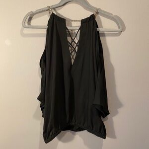 Bebe Black Blouse